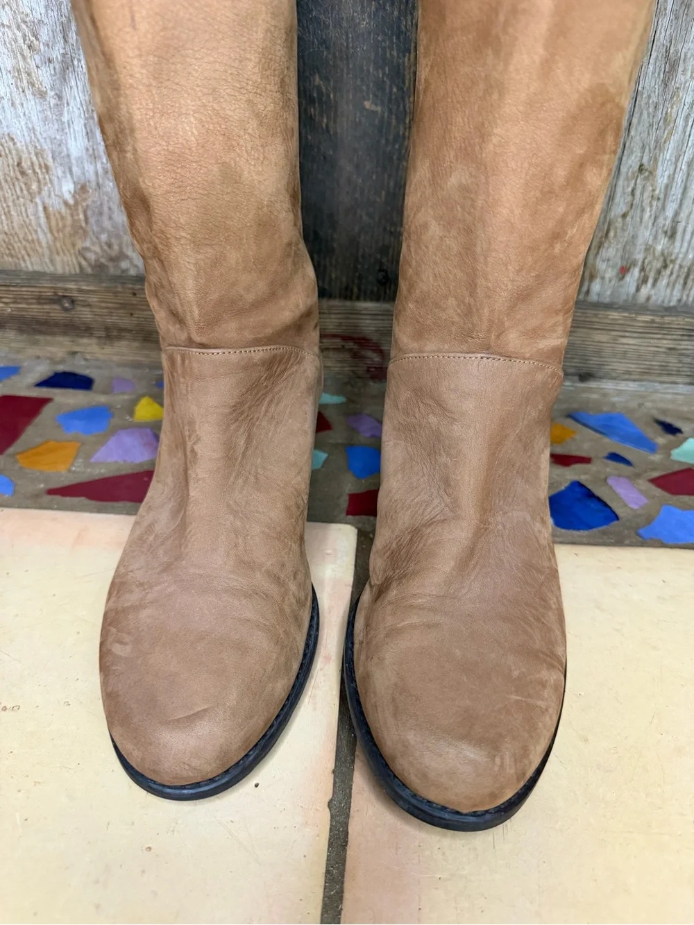 Stuart Weitzman Dunkirk Brown Suede Over the Knee Boots 6.5